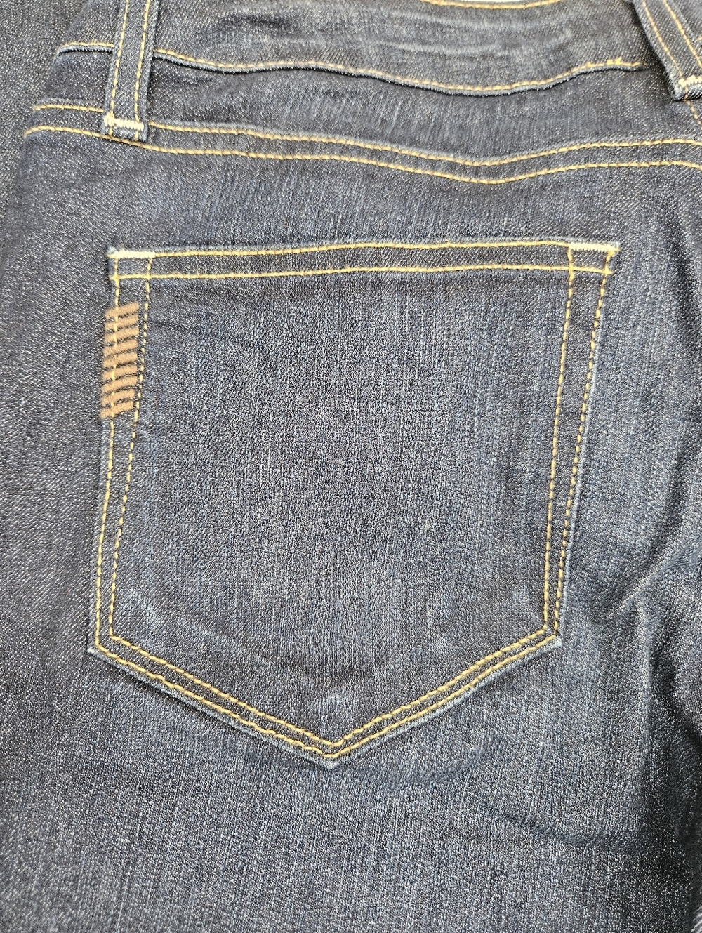 PAIGE Canyon Boot Size 27 womens  Dark Indigo Jeans with Golden Stitching - Picture 6 of 11